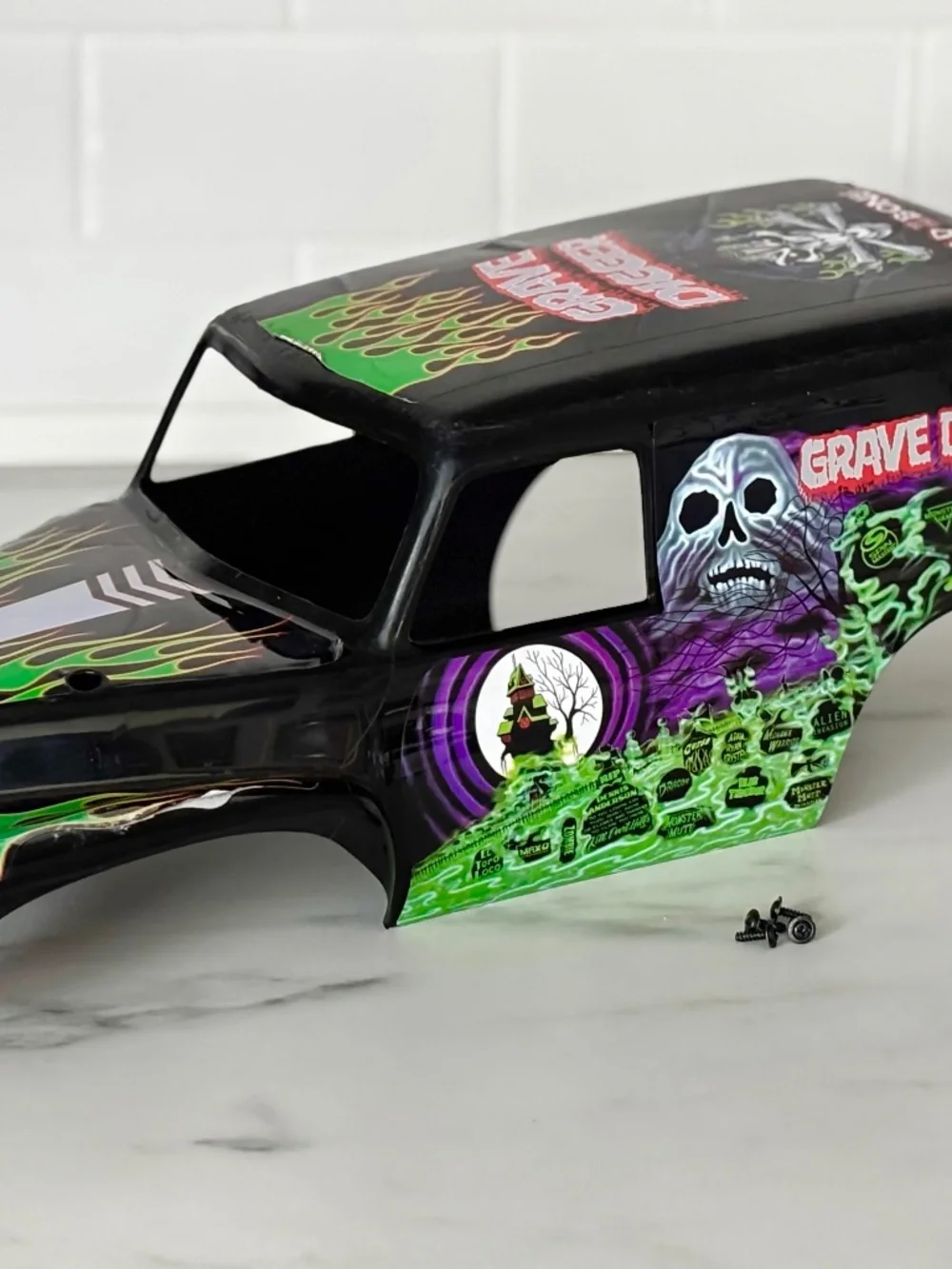 Monster Jam Mega Grave Digger Truck RC Replacement Body Cover Shell Scale 1:6